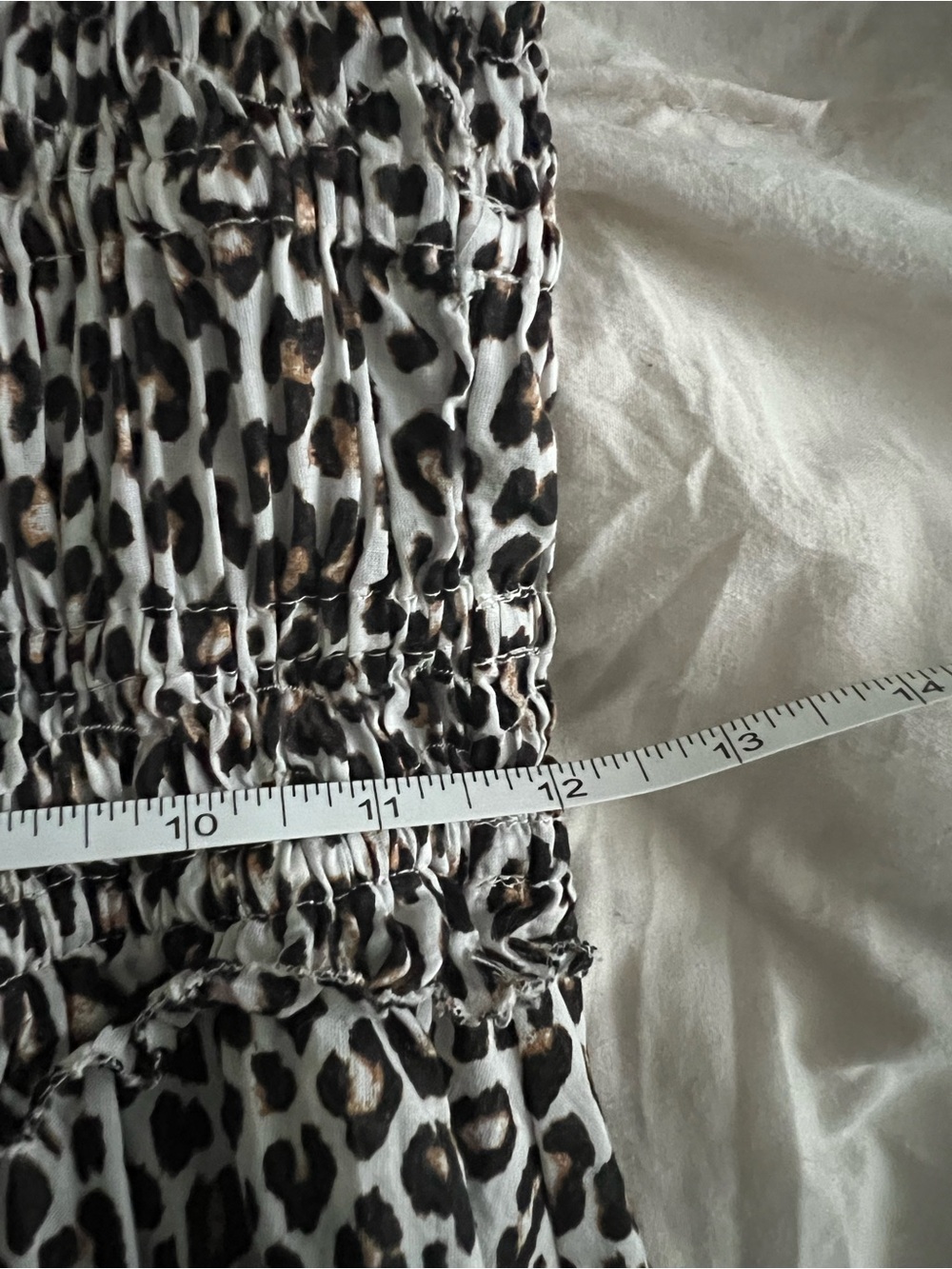 J. Crew Strapless Smocked Maxi Dress in White and Black Leopard - Picture 9 of 10